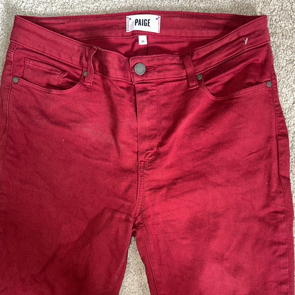 Paige red Verdugo ankle jeans